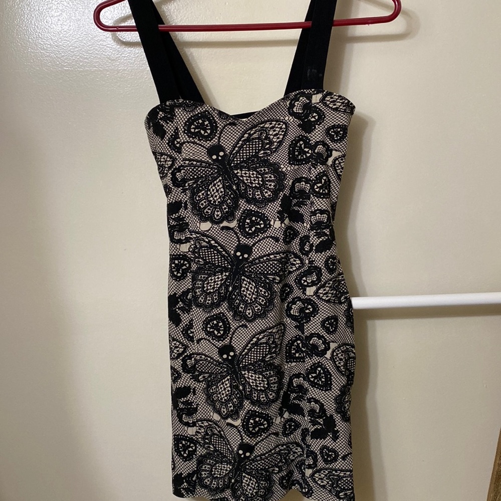Iron Fist goth open back mini dress Size S